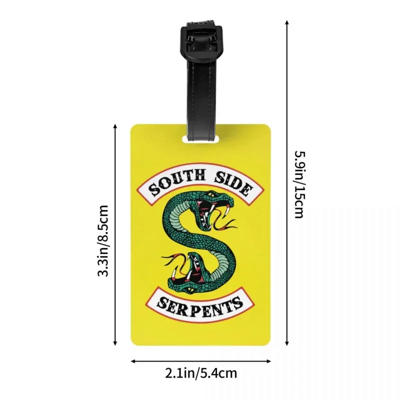 Багажная етикет Riverdale South Side Serpent Змия по поръчка, Защита на поверителност, багажни Етикети, етикети за куфари, Куфар . ' - ' . 3