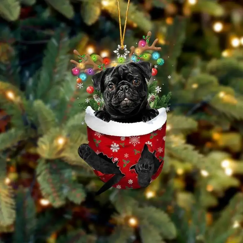 1 бр. чорапи за кучета Весела Коледа, Коледни чорапи, Висулка във формата на елхи, украса за дома, Коледа нова година пакет за бонбони . ' - ' . 0