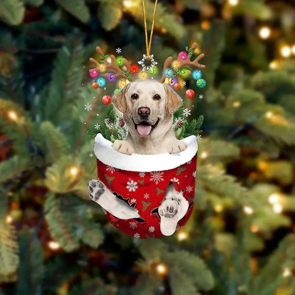 1 бр. чорапи за кучета Весела Коледа, Коледни чорапи, Висулка във формата на елхи, украса за дома, Коледа нова година пакет за бонбони . ' - ' . 1