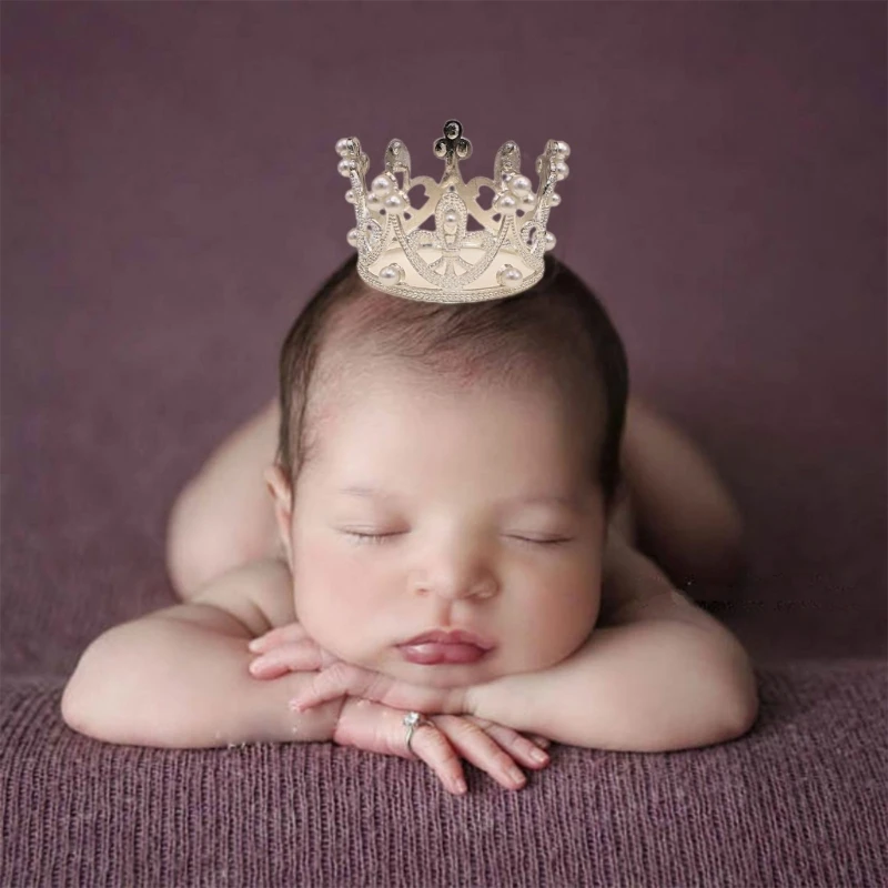 Аксесоари за детски снимки, шапка с корона, подпори за новородено, украса за партита в душата за бебета, шапки за момичета и момчета . ' - ' . 0