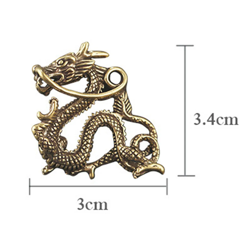 Китайски звяр Статуя на дракон Бронзова статуетка на Бижута колекция от антични мед Миниатюрен дракон Украса за дома Занаяти украшение . ' - ' . 3