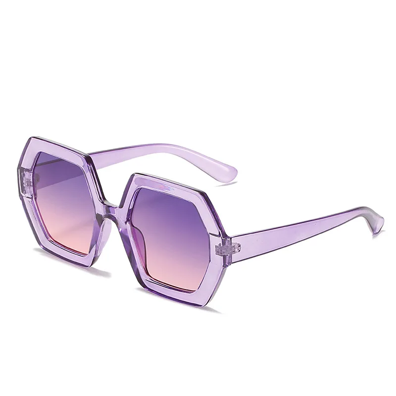 LNFCXI Лилаво градиентные Слънчеви очила, Дамски Vintage Слънчеви очила голям размер, Мъжки Маркови Дизайнерски Тенденция на цветни очила Outdoor UV400 . ' - ' . 5