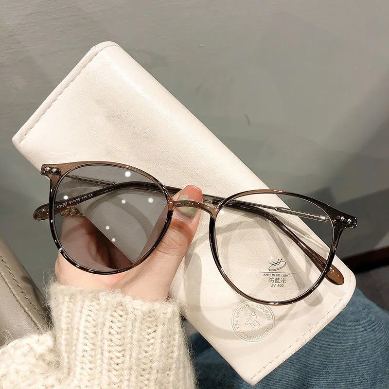 Реколта женски фотохромичните очила за късогледство Със защита от синя светлина, блокер близък Бой очите Очила с прозрачни лещи Минус Диоптъра До-6,0 . ' - ' . 4