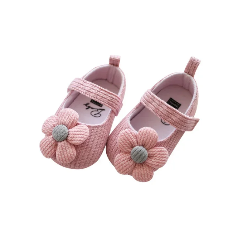 Обувки на Принцеси за деца от 0-1 Години, Вълнена Женска Детски Обувки с Мека Подметка, Удобни Детски Обувки За Ходене С Цветя, Скъпа Обувки . ' - ' . 5