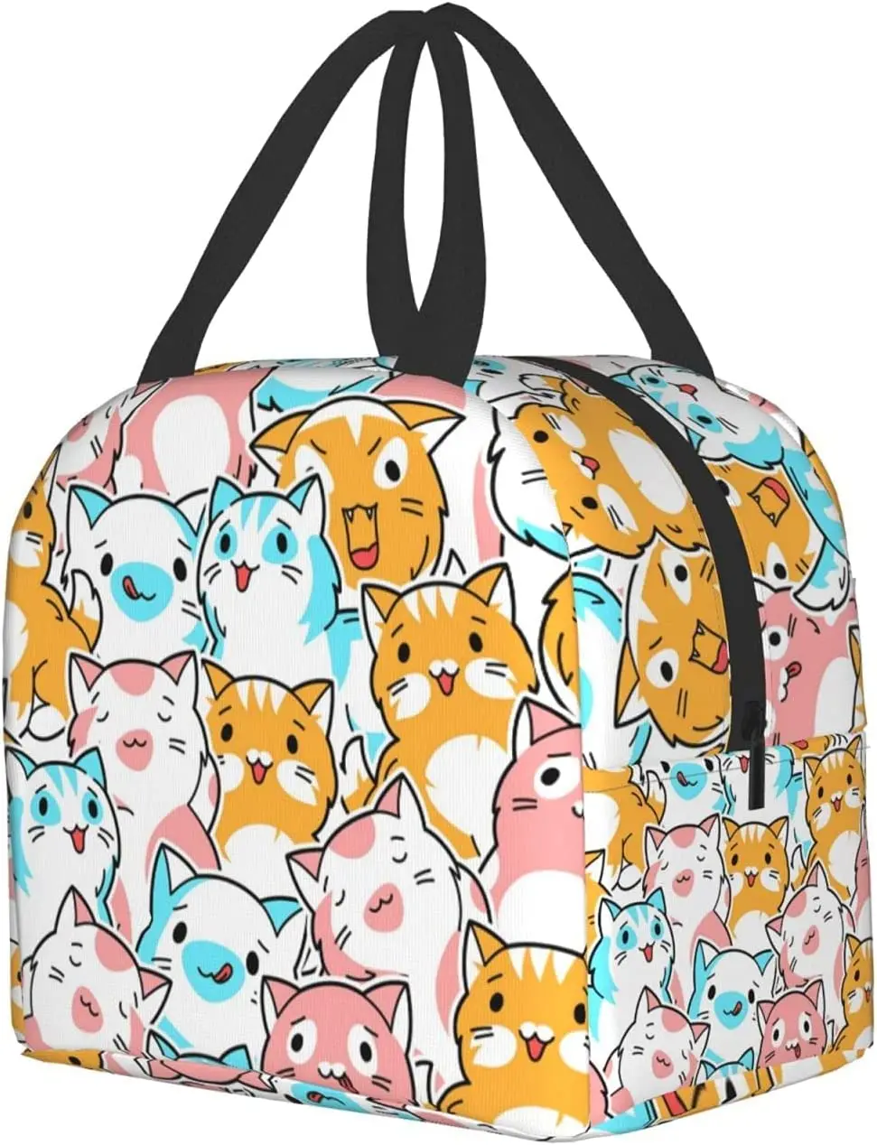 Kawaii Cats Fun Animal Lunch Bag Чанта-Тоут За Обяд-Бокс Изолиран Контейнер За Обяд За Училище, Работа, Пътуване На открито . ' - ' . 1