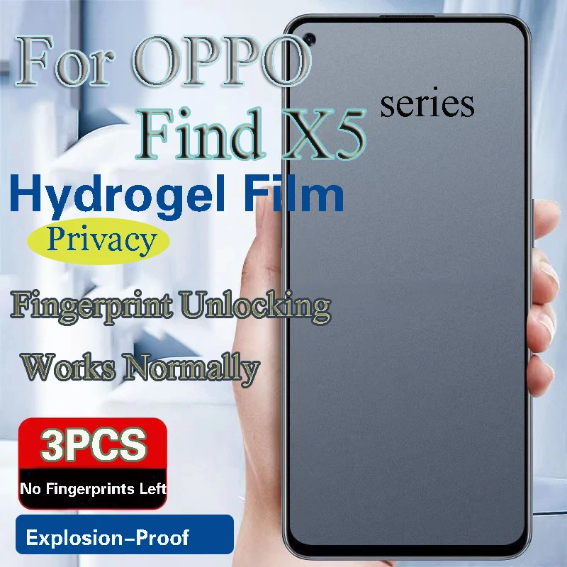 Защитно фолио за екран за Поверителност FindX5Pro За OPPO FindX5 Pro Гидрогелевая Филм Find X5Pro Anti-Peeping Мека Отключване на Пръстови отпечатъци . ' - ' . 0
