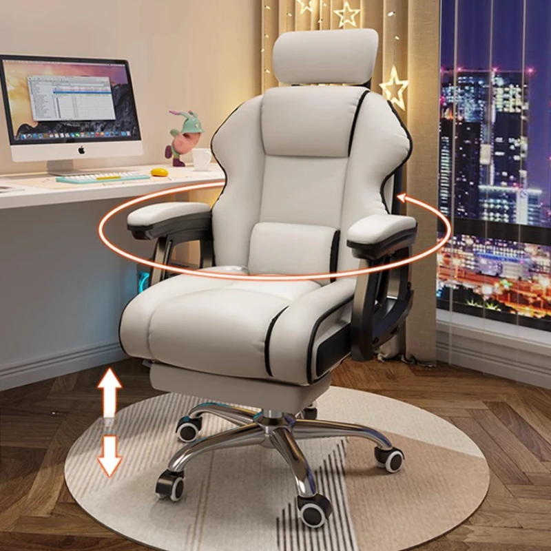 Удобно въртящо се офис стол с ергономичен гейминг офис стол на колела, луксозен офис стол Nordic, компютърен кабинет, мебели за бюро Fauteuil SR50OC . ' - ' . 4