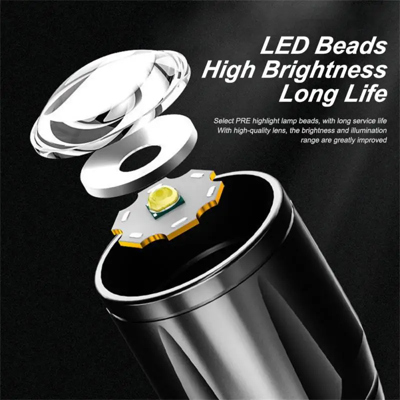 Акумулаторна батерия за преносим led фенерче с увеличение XP-G Q5, светкавицата, лампа, 3 режима на осветление, походный фенер, мини led фенерче . ' - ' . 1
