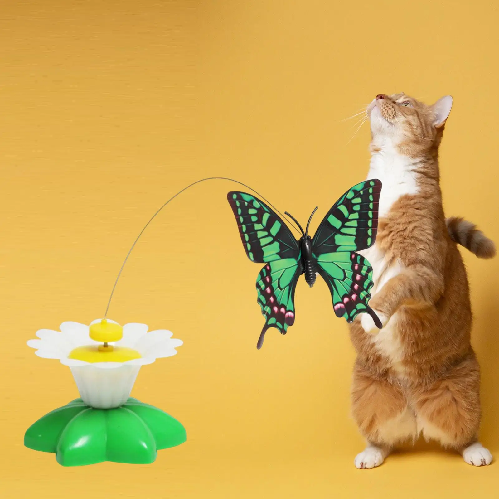 Играчки за котки, Интерактивна играчка за котки, Автоматична Електрическа Пеперуда, въртяща се на 360 градуса Играчка за коте за домашни котки . ' - ' . 0