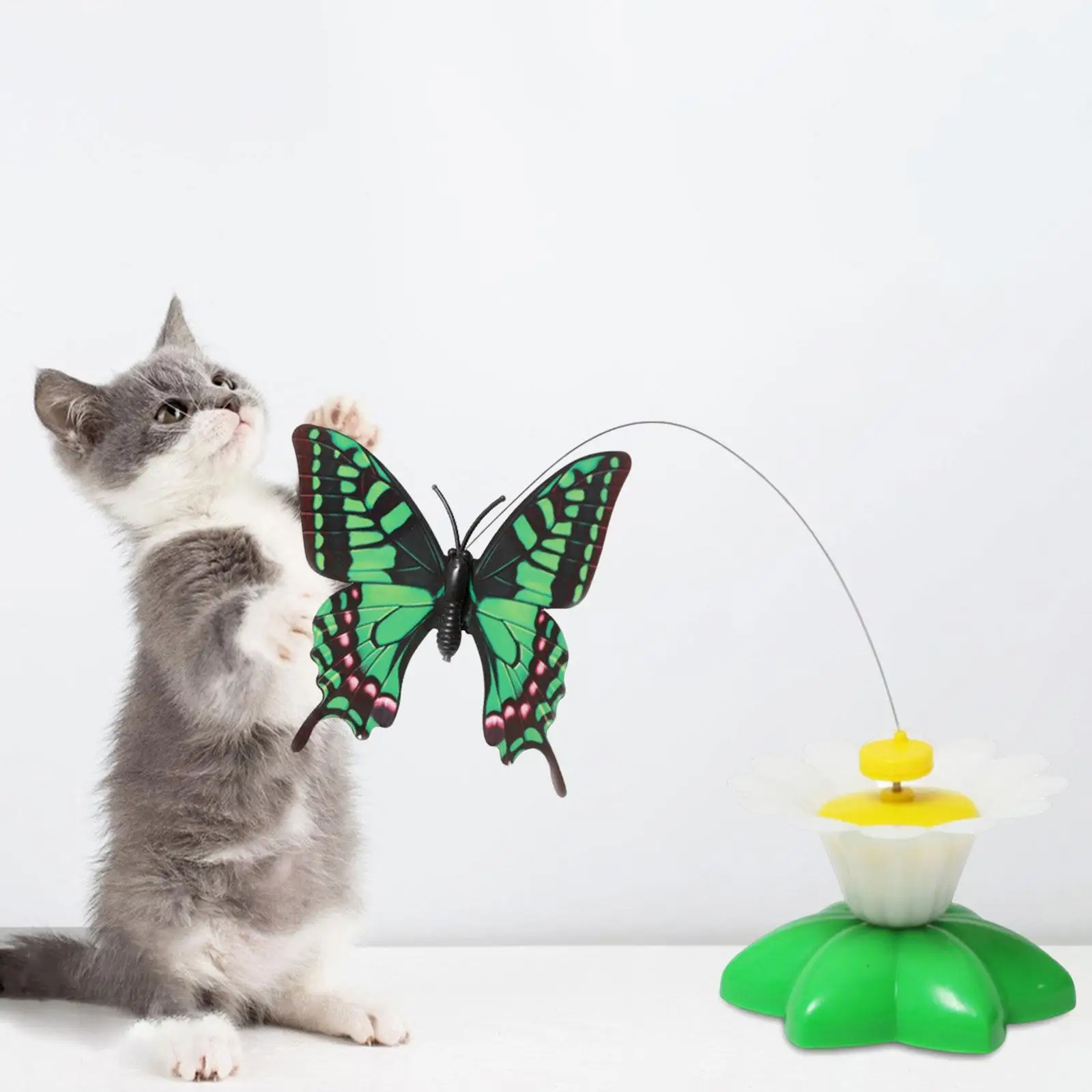 Играчки за котки, Интерактивна играчка за котки, Автоматична Електрическа Пеперуда, въртяща се на 360 градуса Играчка за коте за домашни котки . ' - ' . 1