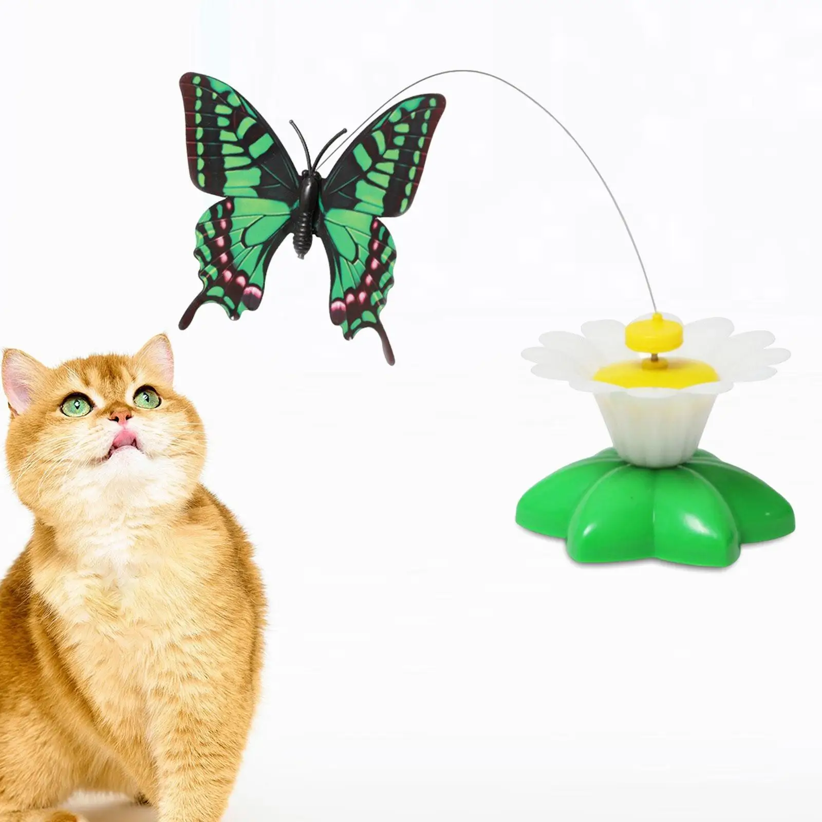 Играчки за котки, Интерактивна играчка за котки, Автоматична Електрическа Пеперуда, въртяща се на 360 градуса Играчка за коте за домашни котки . ' - ' . 2