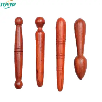 1 бр. Инструмент за дълбоките тъкани, ръчно масажисти, дървени спусковая дръжка, ръчни инструменти, дръжка за тайландски точков масаж от масивна дървесина