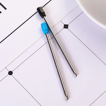 10шт 7 см 0,5 mm мастило за презареждане на кристали, Метален валяк Химикалка писалка за зареждане на средната върха