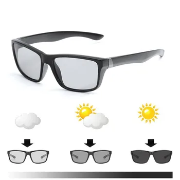 2018-Нови Мъжки Фотохромичните слънчеви очила За Шофиране, Мъжки Поляризирани Слънчеви очила-Хамелеон За Почивка, квадратни слънчеви очила