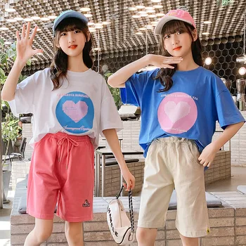 2023Корея, летни модни блузи за момичета, градинска дрехи, топ за момичета-юниорок, детска тениска, бебешки дрехи, hoody за момичета начално училище