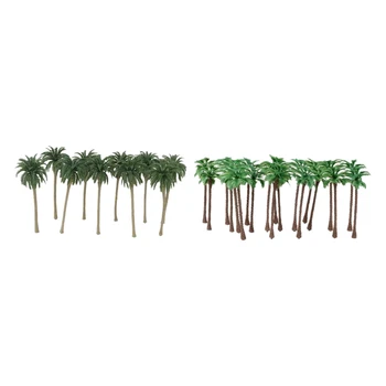 40 Бр Модели на кокосови палми/Декори, Пластмасови Модели на изкуствен оформление, Диорама на тропическите гори