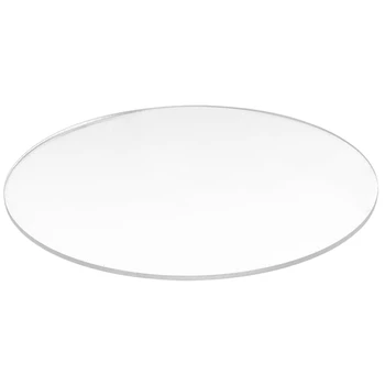4X Прозрачен огледално акрилно кръгъл диск с дебелина 3 мм, диаметър: 100 мм