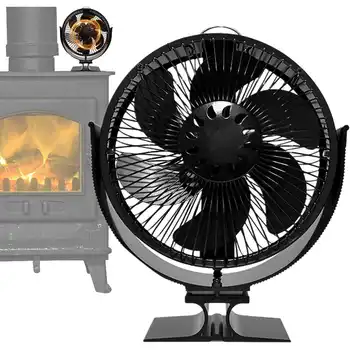 6-диска топлина вентилатор, въртящ се на 360 °, с капак Камина Термодинамични Екологично чист Ефективен топлинен фен Преносим нагревател