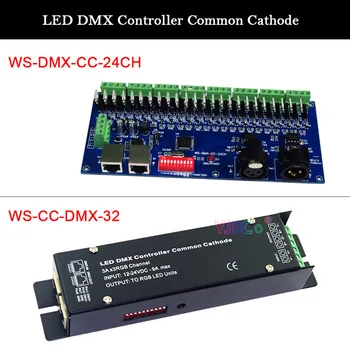DC 12V 24V висока честота на DMX RGB Контролер Канал 3 24 канала С Общ Катод dmx512 Декодер За Осветление, Led Ленти, Лампа, Крушка с нажежаема Жичка