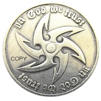 HB (164) е Американски Скитник Морган Долар Череп Зомби Скелет със сребърно покритие Копирни монети