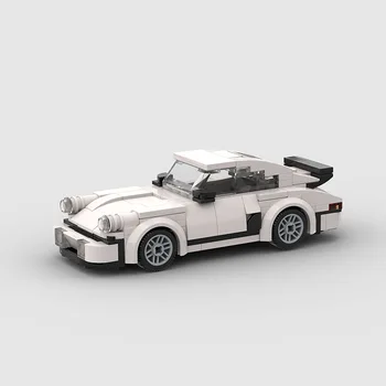 Porsced 911 Turbo Градивни елементи, играчки, спортен автомобил с мек покрив, тухли, супер състезателна кола, начало декор, костюми на технически модели