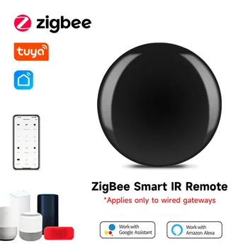 Sasha Zigbee Wifi Smart Infrared Remote Универсален Гласов дистанционно управление, телефон Интелигентна IR-дистанционно управление на телевизор климатик