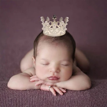 Аксесоари за детски снимки, шапка с корона, подпори за новородено, украса за партита в душата за бебета, шапки за момичета и момчета