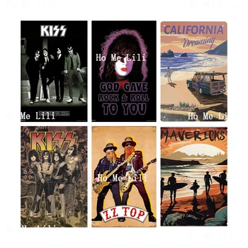 Албум на рок групата Kiss Star Child Paul Stanley, корица, плакат, Метални табели, Винил стена, арт деко, Сърфист на морския плаж