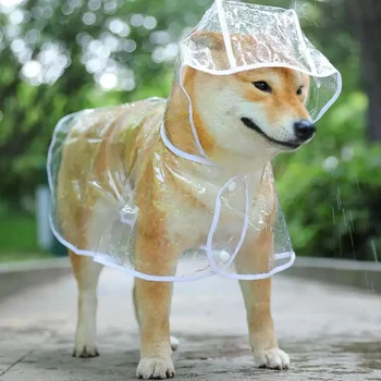 Бистра поръсване облекло за кучета и кученца, непромокаемая яке с качулка, дрехи за домашни любимци, мек дъждобран от PVC, подходящ за малки кучета