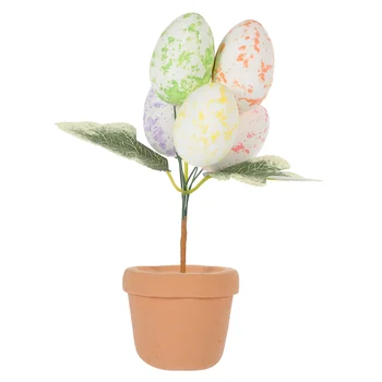 Великденско десктоп украса под формата на яйца Бонсай, Статуетка растения в саксия за яйца, Великденски украса