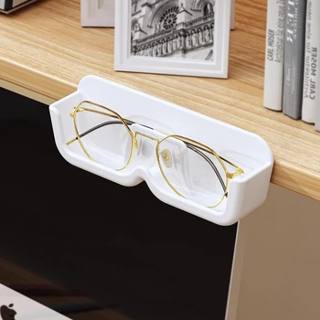 Висококачествен Стъклен шкаф-витрина Кутия за съхранение на очила, монтирани на стената, без перфорация, Рафтове за съхранение на слънчеви очила, Почистване на дома
