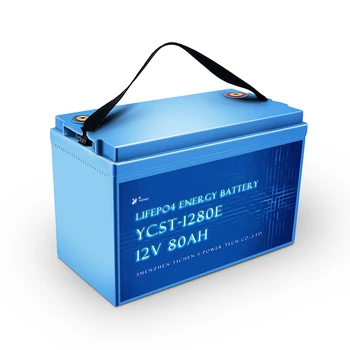 Горещ Продаваният Модул литиево-йонна слънчева батерия Lifepo4 YCST-1280E с Цена на цена на производителя 1KWH 12V80AH за Лодки, Колички за голф и за Съхранение на енергия