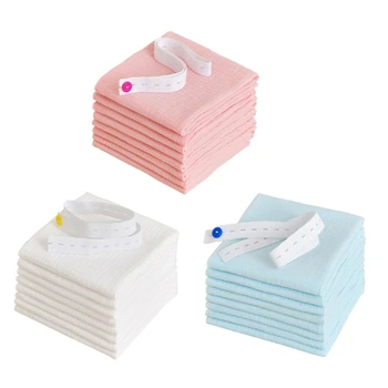 Дишаща детски пелени, да пере многократно Меки бебешки кърпи 43x45 см, бели / сини / розови