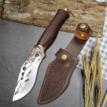Изкован разделочный нож Кухненски секира за месо Мясницкий нож Походный нож за риболов Универсален нож за домашно готвене