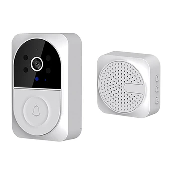 Интелигентен безжичен дистанционно видео домофон с перезвоном Домашен домофон HD нощно виждане Wifi звънец за сигурност Пластмасова камера Smart Doorbell