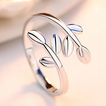 Истинско сребро 925 Проба, модни клони, откриващи пръстена на пръста си, за жени, Бижута за Деня на Майката DA3110