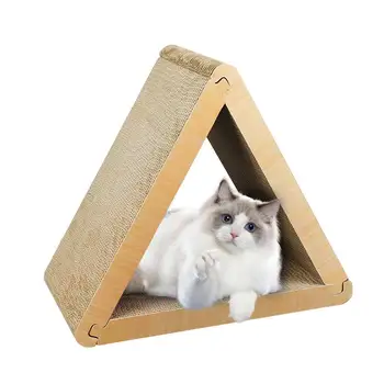 Когтеточка за котки Вертикална Рециклирана дървесина когтеточка за котки, украса на помещенията, играчки за забавление на котки за хол, спалня
