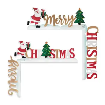 Коледна Врата с Правоъгълен Знак Коледна Украса Рамката на Вратата рамка, която Рамка Знак Новост Коледна Украса САМ Занаяти Вечерни Доставка