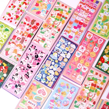 Лист хартия етикети Kawaii, декорация от ръчно изработени Изделия за деца, Доста естетичен Сладък комплект, Неповторяющиеся етикети за бебето