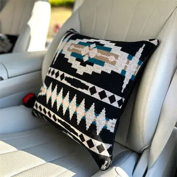Луксозно ретро-възглавница за подкрепа на долната част на гърба Pendleton, възглавница за почивка на кръста, Луксозна възглавница за облегалка на автомобилни седалки.