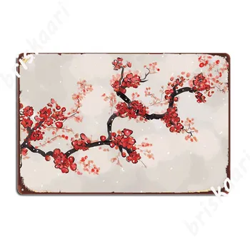 Метална табела във формата на череши (Sakura) Кино Гараж Ретро Декор на стените на Кръчмата Гараж Лидице Знак Плакат