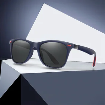 Модерен Класически Поляризирани Очила на Мъже, Жени Квадратни Слънчеви Очила С Антирефлексно покритие Goggle Пътуване, Риболов, Колоездене Слънчеви Очила с UV400