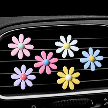 Модерен цвете, изход на въздуха за автомобилната климатик, скоба за вода под формата на Слънчоглед, Украса за кола, Аксесоари за интериор на автомобила