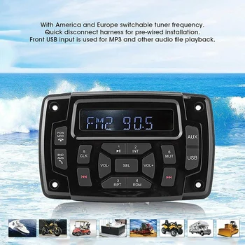 Морската Bluetooth приемник, MP3 плейър, FM AM приемник, 12V, стереоприемник за морски лодки Marine Стерео уредба,