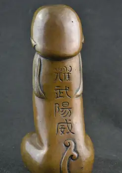 На разположение стара бронз ръчно изработени от Порцелан статуя на Буда любов с много силен пенис