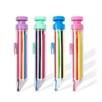Нажимная писалка за рисуване Multicolor Party Writing Въртящи се Карандашные дръжка Art Painting J60A