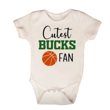 Най-сладкото Bucks Фен Baby Onesie Milwaukee Сладко боди за новородени Gerber за душата на Обява за бременността