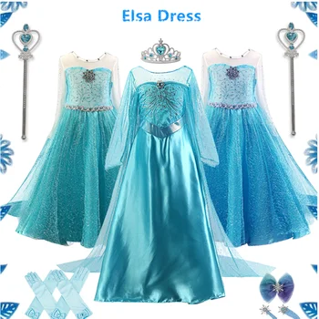 Нов детски костюм на принцеса за рождения ден, карнавальная парти за cosplay на Хелоуин, бебешка рокля на Елза Encanto за момичета 3-10 години