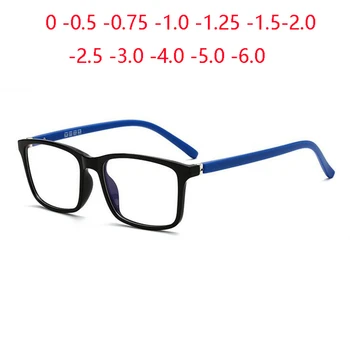 Пружина на Крак TR90 Квадратни Оптични Очила, слънчеви Очила По Рецепта, Дамски Очила За Късогледство със Синя Светлина От 0 -0,5 -0,75 До -6,0