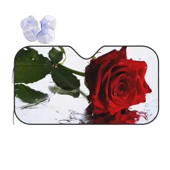 Роза венчелистче сенника на Предното Стъкло Цвете Новост Капак Преден Блок на Прозореца 76x140 см Козирка за Защита От Слънчеви Лъчи